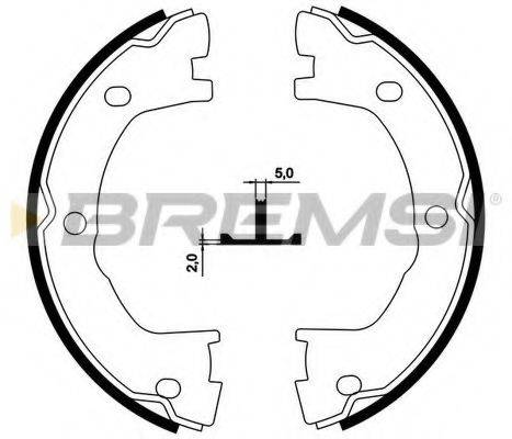 BREMSI GF0183 Комплект тормозных колодок, стояночная тормозная система