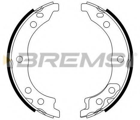 BREMSI GF0187 Комплект тормозных колодок, стояночная тормозная система