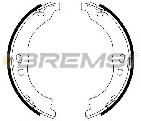 BREMSI GF0188 Комплект тормозных колодок, стояночная тормозная система