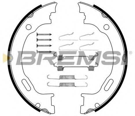 BREMSI GF03101 Комплект тормозных колодок, стояночная тормозная система