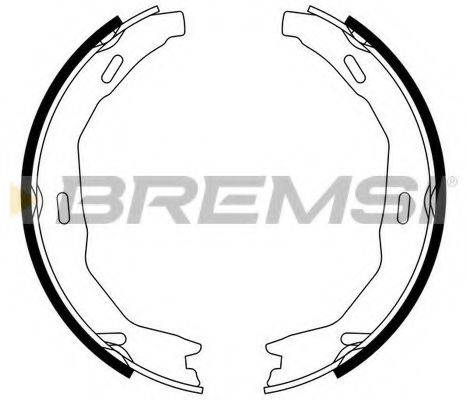 BREMSI GF0317 Комплект тормозных колодок, стояночная тормозная система