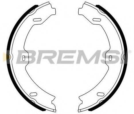 BREMSI GF0318 Комплект тормозных колодок, стояночная тормозная система