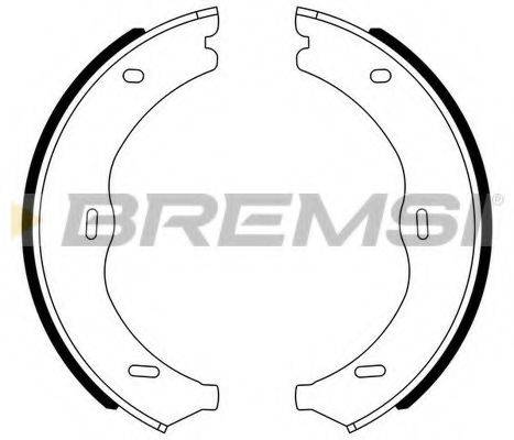 BREMSI GF0320 Комплект тормозных колодок, стояночная тормозная система