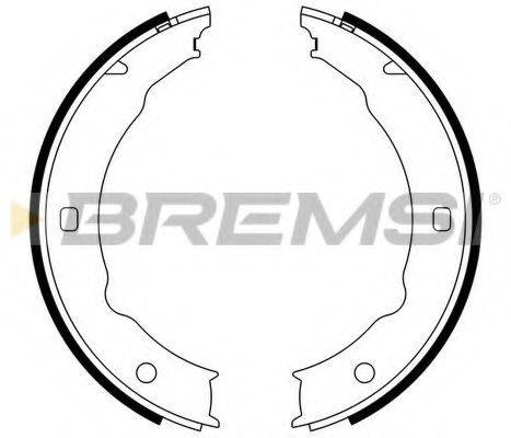 BREMSI GF0387 Комплект тормозных колодок, стояночная тормозная система