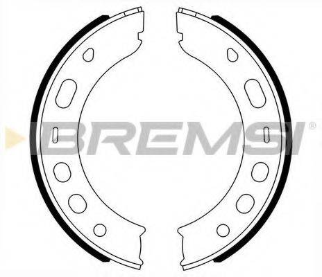 BREMSI GF0399 Комплект тормозных колодок, стояночная тормозная система