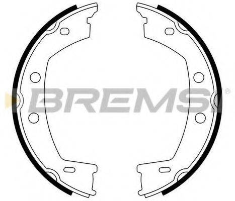 BREMSI GF0442 Комплект тормозных колодок, стояночная тормозная система