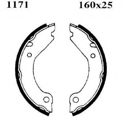 BSF 01171 Комплект тормозных колодок, стояночная тормозная система