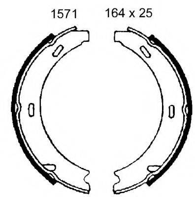 BSF 01571 Комплект тормозных колодок, стояночная тормозная система