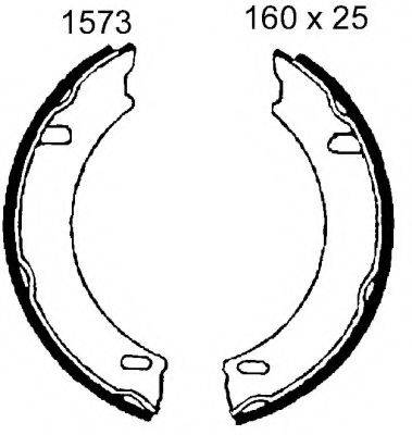 BSF 01573 Комплект тормозных колодок, стояночная тормозная система