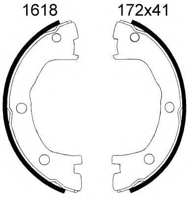 BSF 01618 Комплект тормозных колодок, стояночная тормозная система
