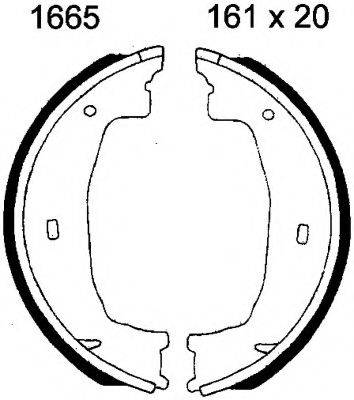 BSF 01665 Комплект тормозных колодок, стояночная тормозная система