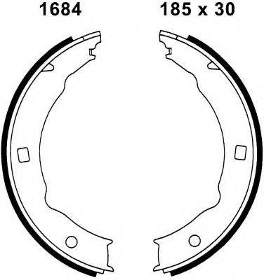 BSF 01684 Комплект тормозных колодок, стояночная тормозная система