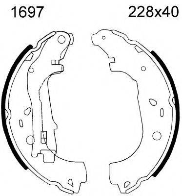 BSF 01697 Комплект тормозных колодок