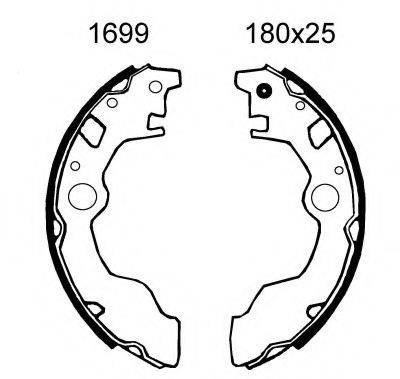 BSF 01699 Комплект тормозных колодок