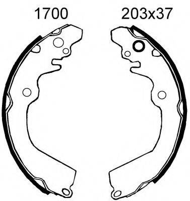 BSF 01700 Комплект тормозных колодок