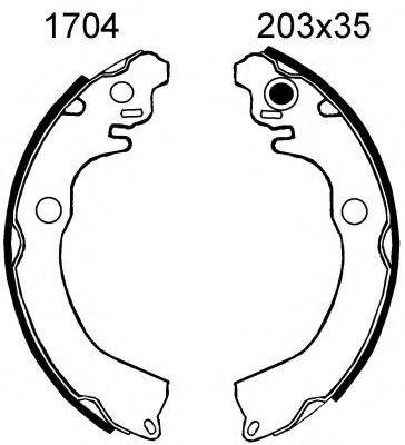 BSF 01704 Комплект тормозных колодок