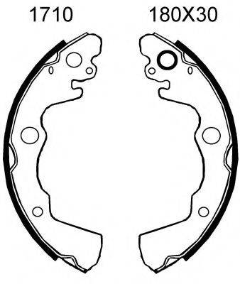 BSF 01710 Комплект тормозных колодок