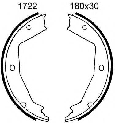 BSF 01722 Комплект тормозных колодок, стояночная тормозная система