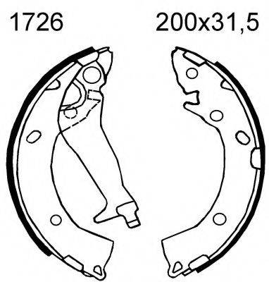 BSF 01726 Комплект тормозных колодок
