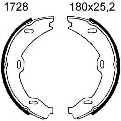 BSF 01728 Комплект тормозных колодок, стояночная тормозная система