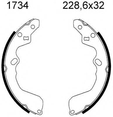 BSF 01734 Комплект тормозных колодок