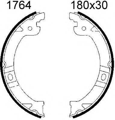 BSF 01764 Комплект тормозных колодок, стояночная тормозная система