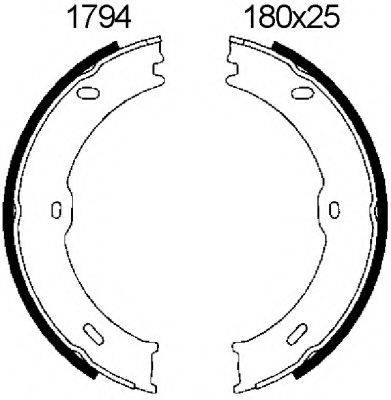 BSF 01794 Комплект тормозных колодок, стояночная тормозная система