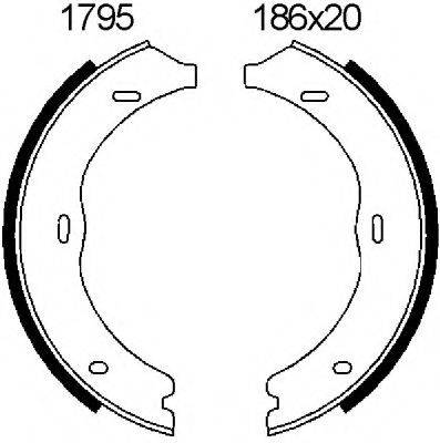 BSF 01795 Комплект тормозных колодок, стояночная тормозная система