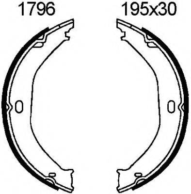 BSF 01796 Комплект тормозных колодок, стояночная тормозная система