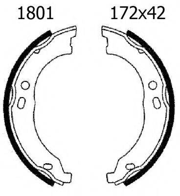 BSF 01801 Комплект тормозных колодок, стояночная тормозная система