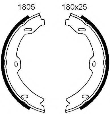 BSF 01805 Комплект тормозных колодок, стояночная тормозная система