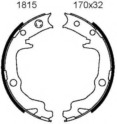 BSF 01815 Комплект тормозных колодок, стояночная тормозная система