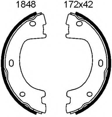 BSF 01848 Комплект тормозных колодок, стояночная тормозная система