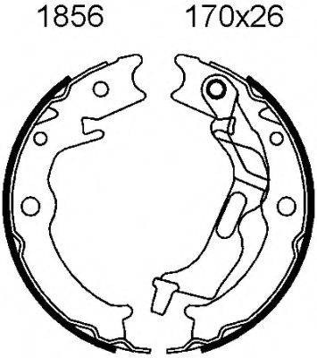 BSF 01856 Комплект тормозных колодок, стояночная тормозная система