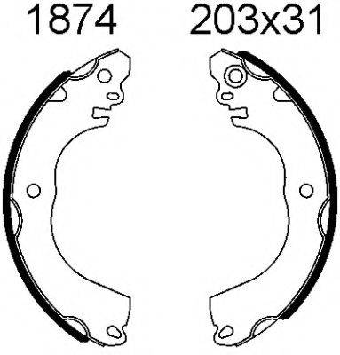 BSF 01874 Комплект тормозных колодок
