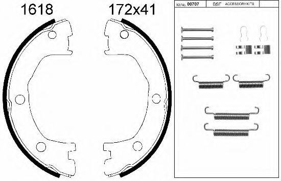 BSF 01618K Комплект тормозных колодок, стояночная тормозная система