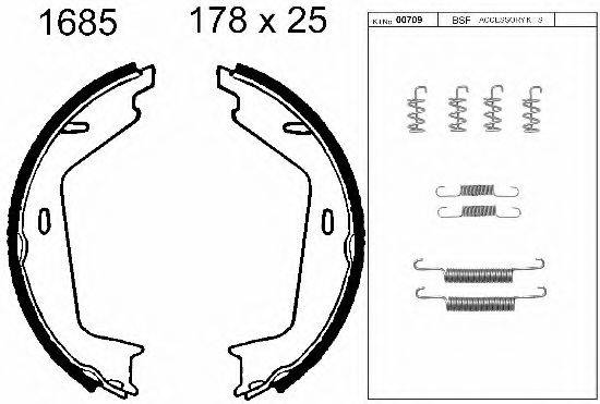 BSF 01685K Комплект тормозных колодок, стояночная тормозная система