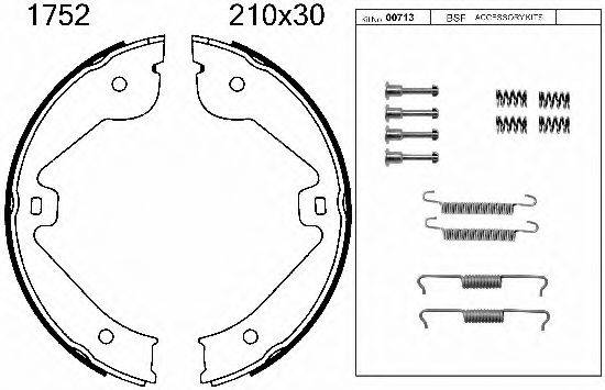 BSF 01752K Комплект тормозных колодок, стояночная тормозная система