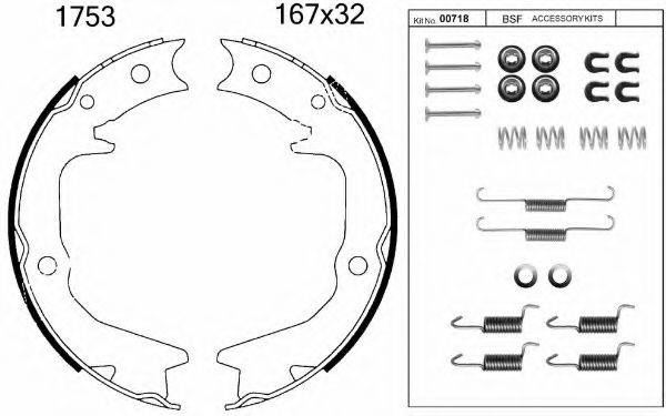 BSF 01753K Комплект тормозных колодок, стояночная тормозная система