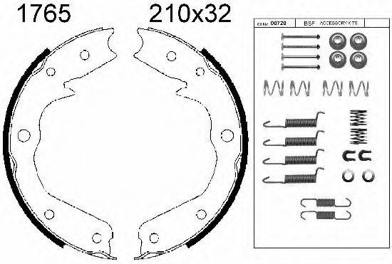 BSF 01765K Комплект тормозных колодок, стояночная тормозная система