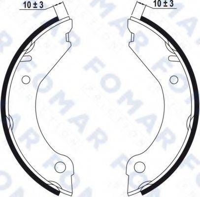 FOMAR FRICTION FO0314 Комплект тормозных колодок, стояночная тормозная система