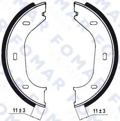 FOMAR FRICTION FO0318 Комплект тормозных колодок, стояночная тормозная система