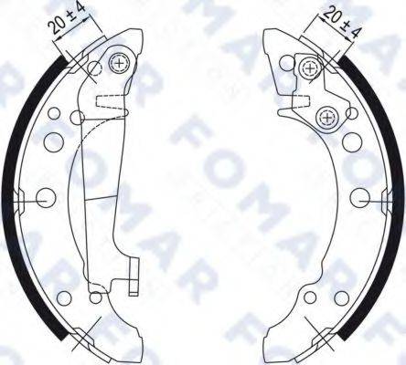 FOMAR FRICTION FO0343 Комплект тормозных колодок