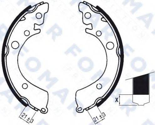 FOMAR FRICTION FO0412 Комплект тормозных колодок