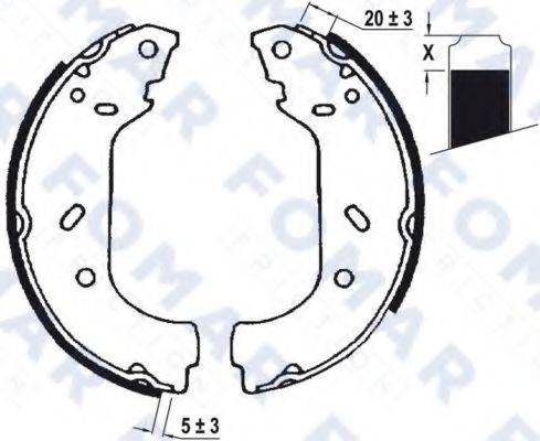 FOMAR FRICTION FO0600 Комплект тормозных колодок