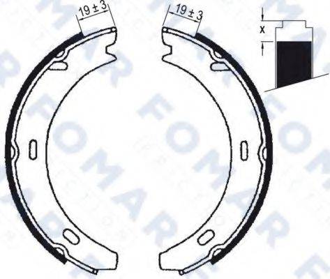 FOMAR FRICTION FO9017 Комплект тормозных колодок, стояночная тормозная система