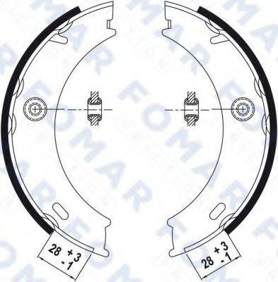 FOMAR FRICTION FO9022 Комплект тормозных колодок, стояночная тормозная система