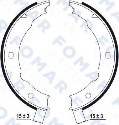 FOMAR FRICTION FO9057 Комплект тормозных колодок, стояночная тормозная система