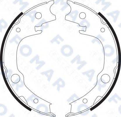 FOMAR FRICTION FO9077 Комплект тормозных колодок, стояночная тормозная система