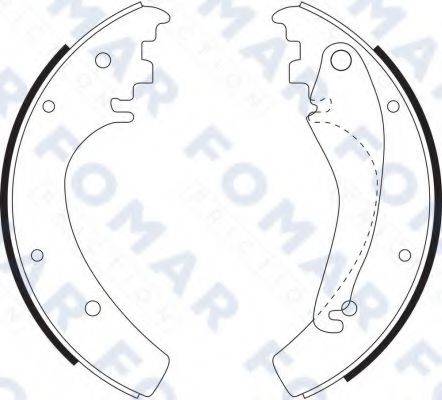 FOMAR FRICTION FO9095 Комплект тормозных башмаков, барабанные тормоза